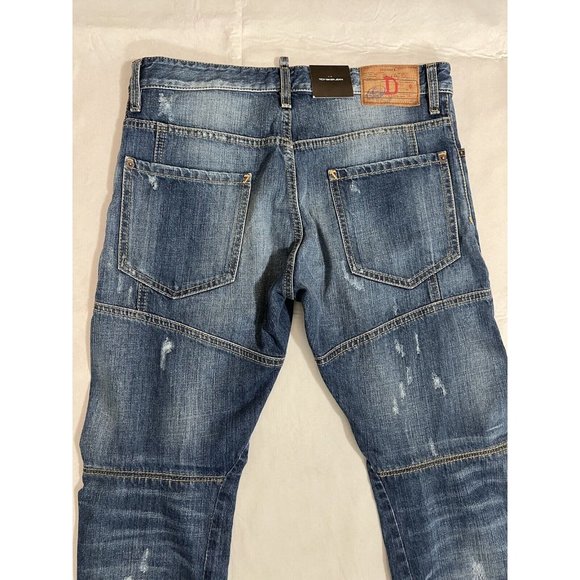 DSQUARED2 Mens Tidy Biker Jeans IT48 W34 Denim S71LA0892S30309470 NWT - Picture 13 of 16